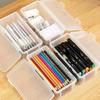 New Large Capacity Stationery Box Case Transparent Storage Box Pencil Marker Pen Stationery Organizer For Office Desktop School