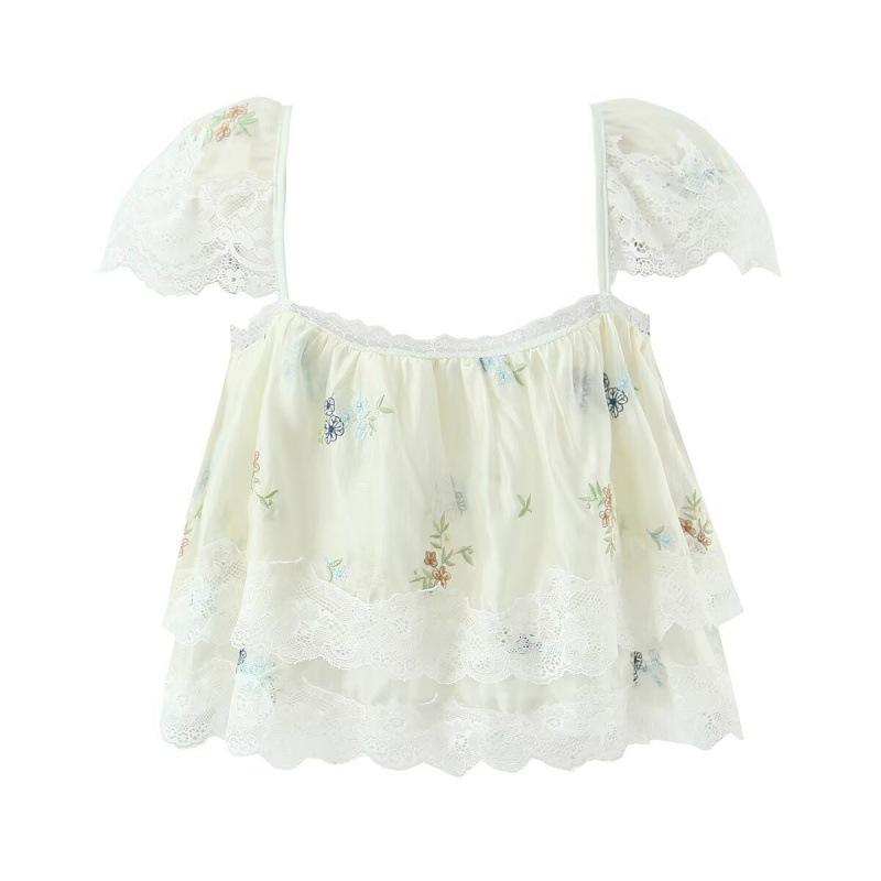2026 Chic Lace Patchwork 2-Piece Set: Backless Top & High-Waisted Skirt