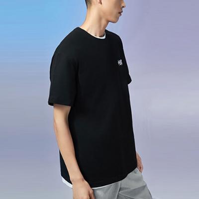 Li Ning T Shirts Men's Black Crew Neck Moderate Straight Fit AHSR753-1