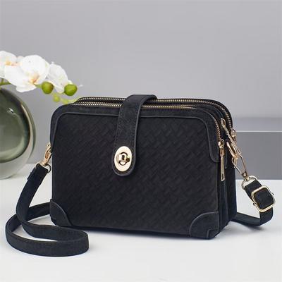 New Fashionable Small-scented Handbag Macaron Casual Diamond Shoulder Bag Multi-layer Large Capacity Crossbody Bag