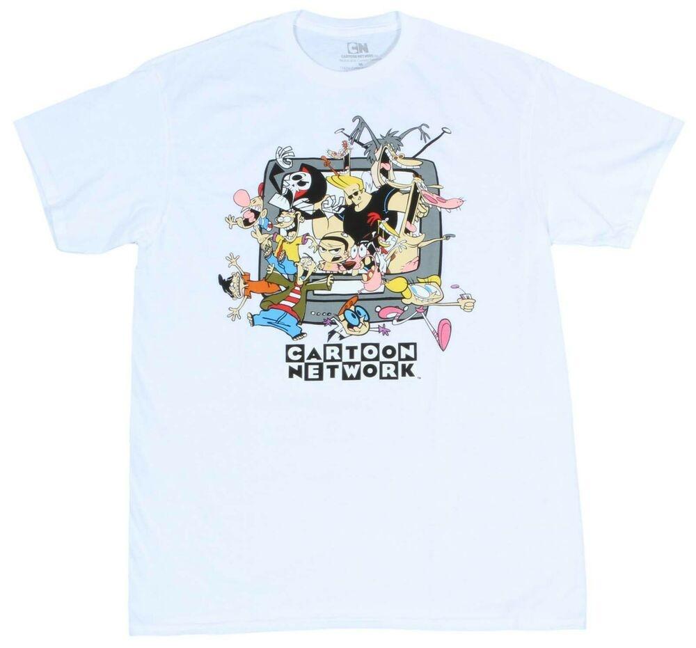 

Cartoon Network Throwback 90S Tv Characters Anime White Unisex T-Shirt Tee
