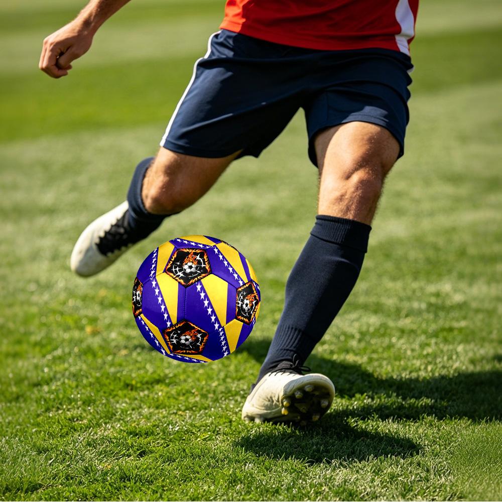 1pc Bosnia Sports Theme Stars Size 5 Soccer Ball Professional Match Training Football Indoor &Outdoor Sports Ball Lightweight Durable C6631