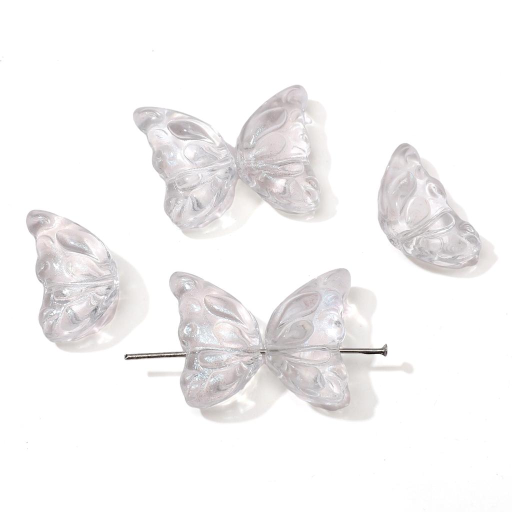 10Pcs Glass Single Wing Beads for Jewelry Making DIY Bracelet Necklace