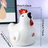 1pc Ceramic Zodiac Rooster Mascot White/Red Rooster Ornament Home Decoration Desktop Animal Ornaments Ceramic Craft Animal