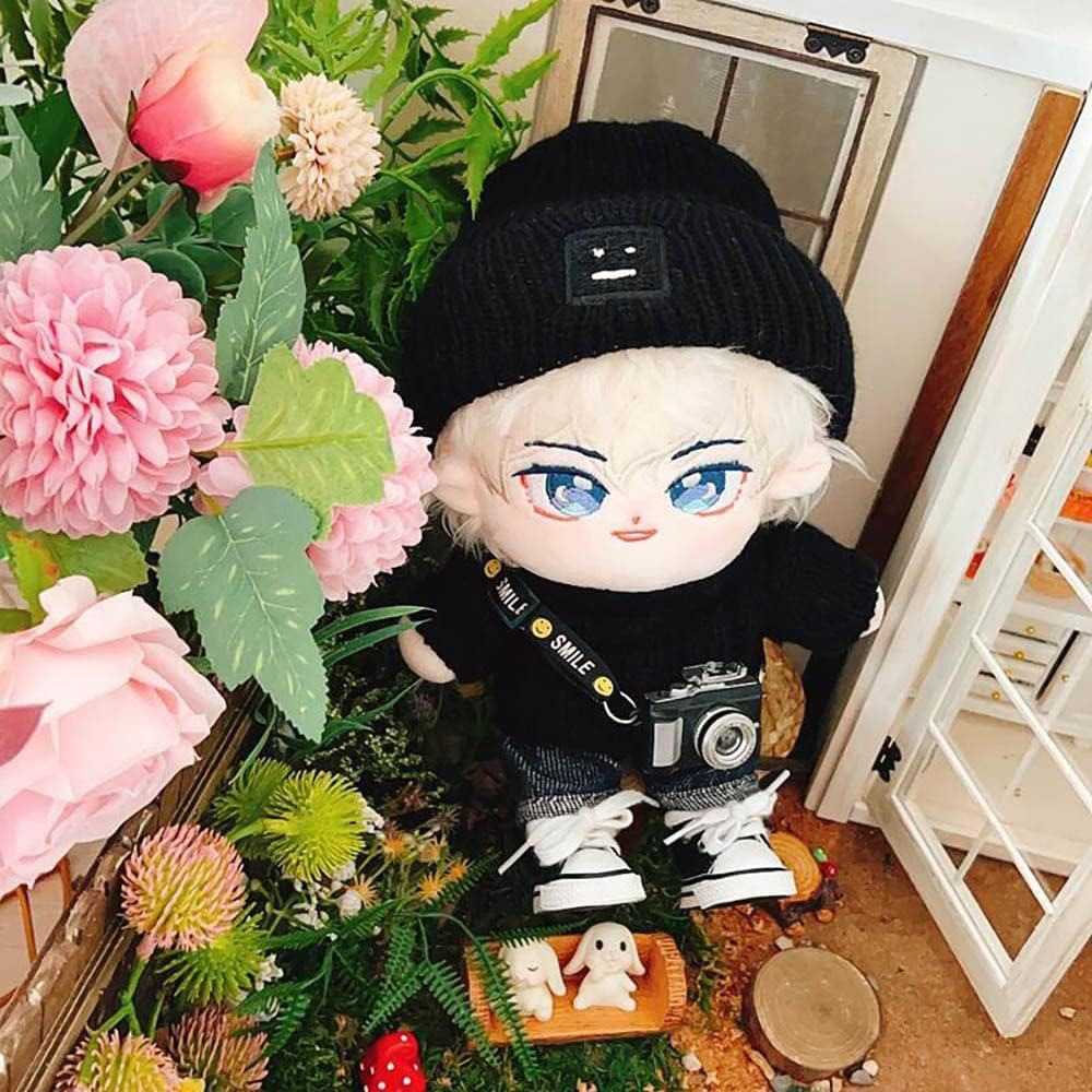 AXLUCE Plush Doll Clothes - 20cm Doll Clothes - Knit Hat - Sweater - Pants (C)