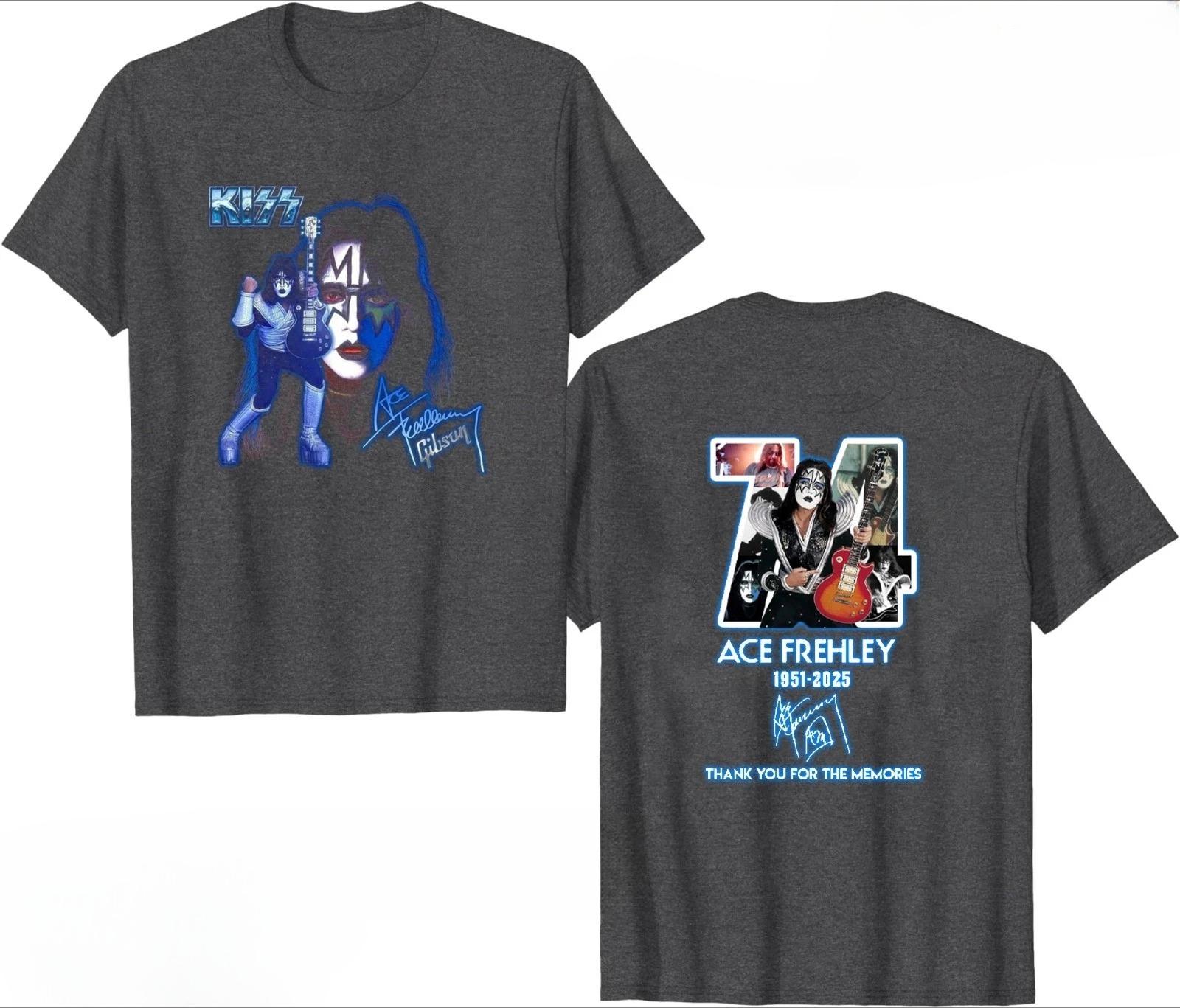 

New KISS Ace Frehley Legendary 1951-2025 Memorial TShirt - Multicolors High-end Luxury Is for Both Men and Women Top Y2k 4XL