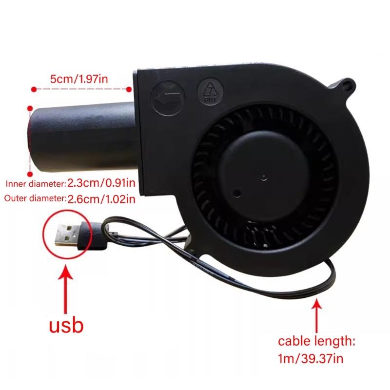 USB Operated Blower Tool Efficient Fireplaces Ignition Outdoor Heating System Maintenance 4000RPM Air Blower