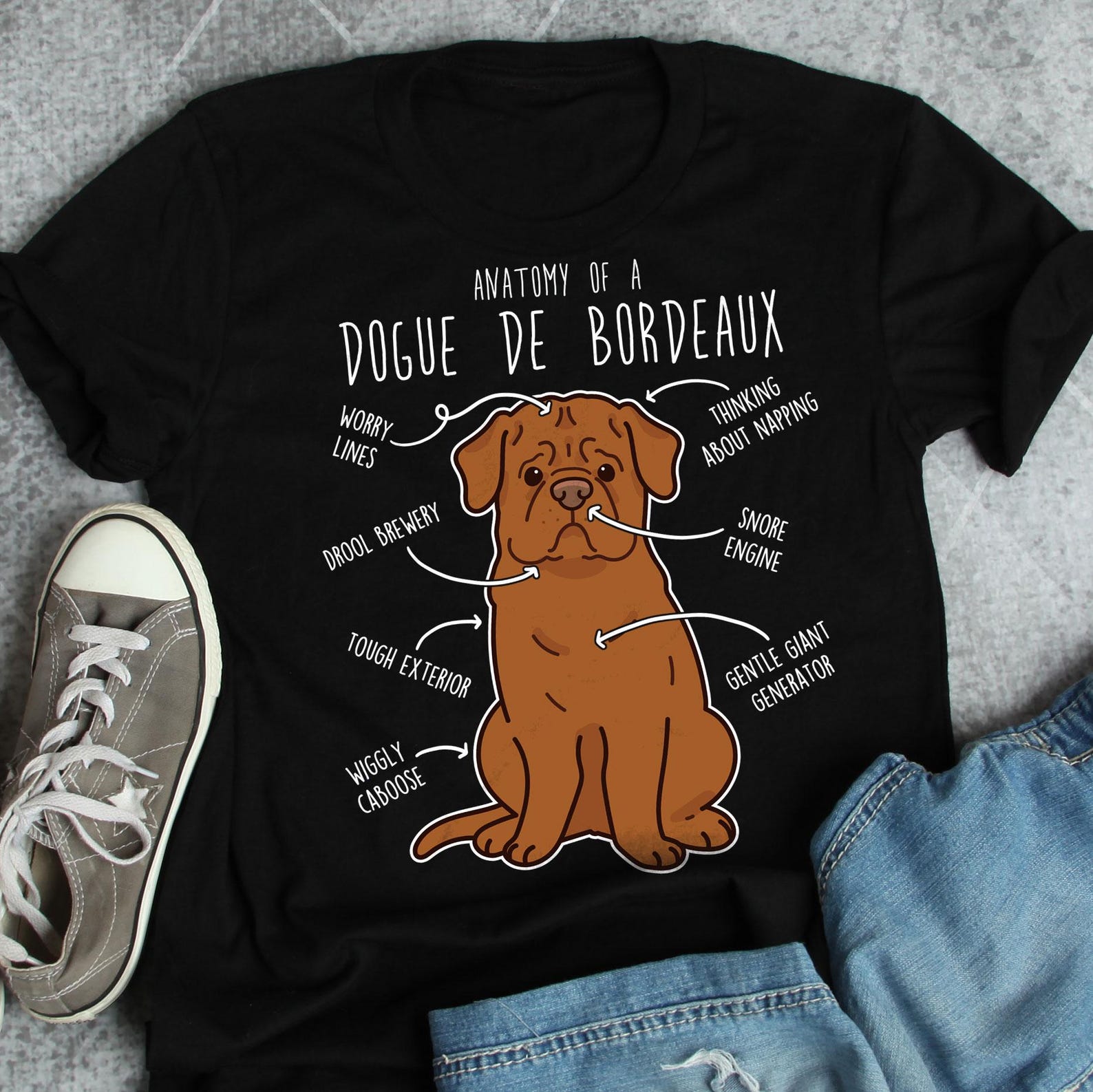 Dogue de Bordeaux Shirt, , , Cute Red French Mastiff T-shirt, Funny Dog Lover Gift, Pet Tee, Dog Mom, Dad, Fawn Bordeaux Bordeauxdog 120