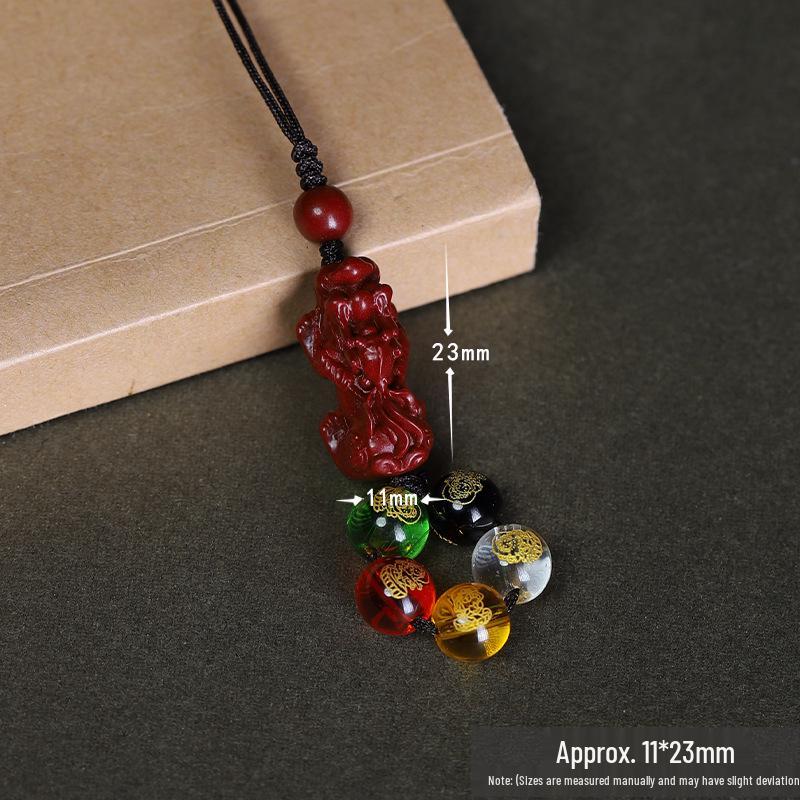 Hangzhou Vermilion God of Wealth Anti-Lost Phone Keychain with Pixiu Pendant