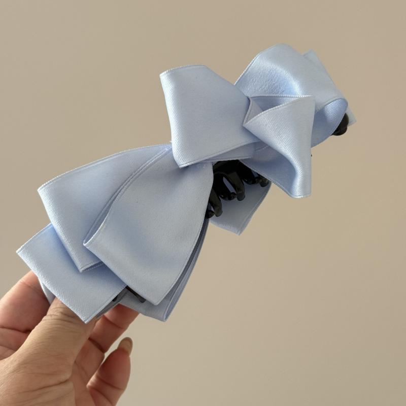 Francuski Luksusowy Czarny Klips Bananowy z Kokardką Damski Klips do Włosów z Tyłu Klips do Kucyka Klips Pionowy Opaska na Głowę Akcesoria do Włosów