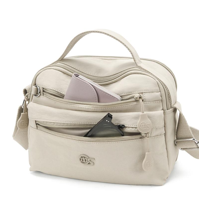 Solid Color Nylon Shoulder Crossbody Bags For Women Mother Handbag Waterproof Shopping Small Tote Bags For Outdoor Travel Daily