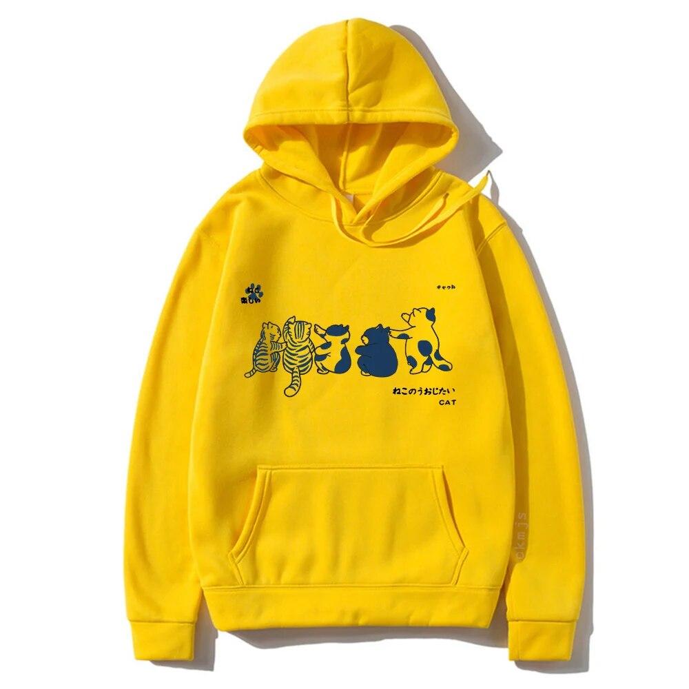 

2023 Cat унисекс хип-хоп толстовки унисекс уличная одежда толстовка Харадзюку оверсайз осенне-зимние топы пуловер свободная повседневная одежда унисекс XL