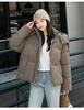 Padded-on women's short hooded new pink casual padded jacket small bread jacket jacket