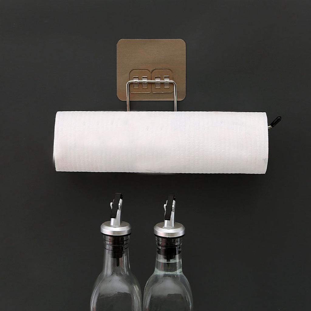 Suport pentru prosoape de perete agățat, suport pentru cârpe de vase de unică folosință, din oțel inoxidabil, bară pentru prosoape de hârtie pentru bucătărie și baie