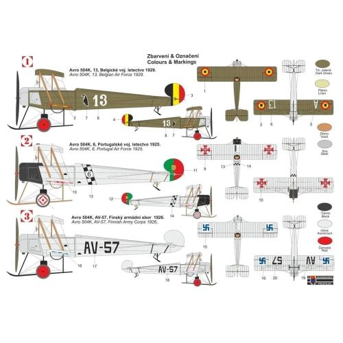 KP Model 1/72 Avro 504K Over Europe Plastic Model Kit KPM0462