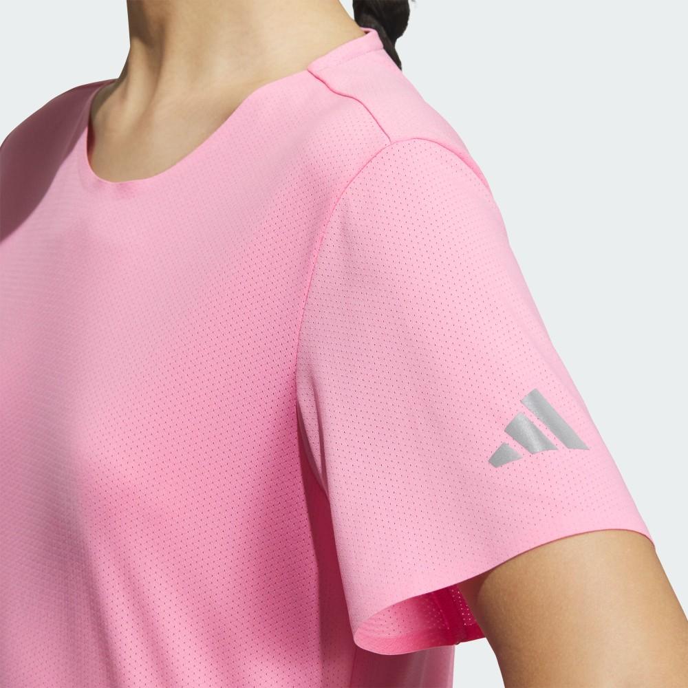 Adidas Comfortable Cool Running Sports Quick-Dry Short Sleeve T-Shirt Women Tops Pink JZ2204