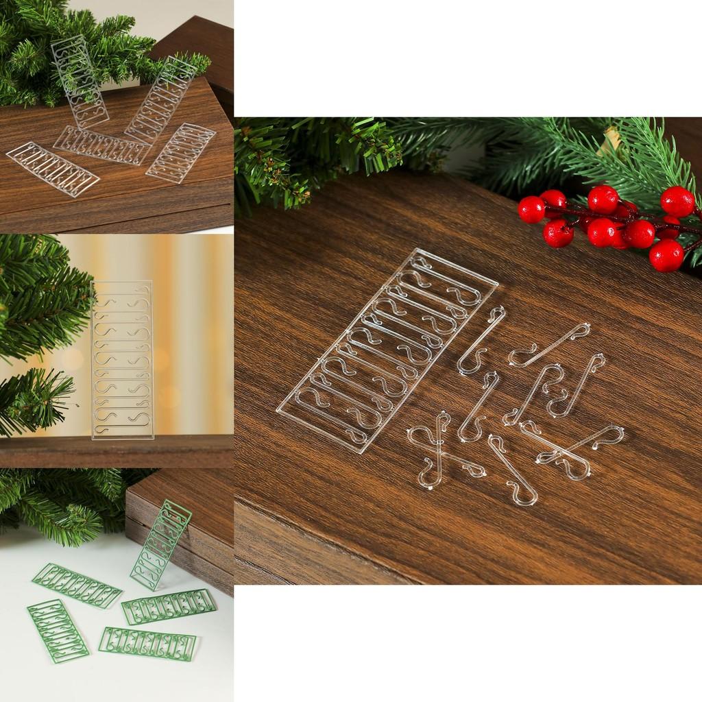 Christmas Tree Ornament Hooks Set Of 10 Plastic Hanging Clips For Holiday Decoration And Gift Use