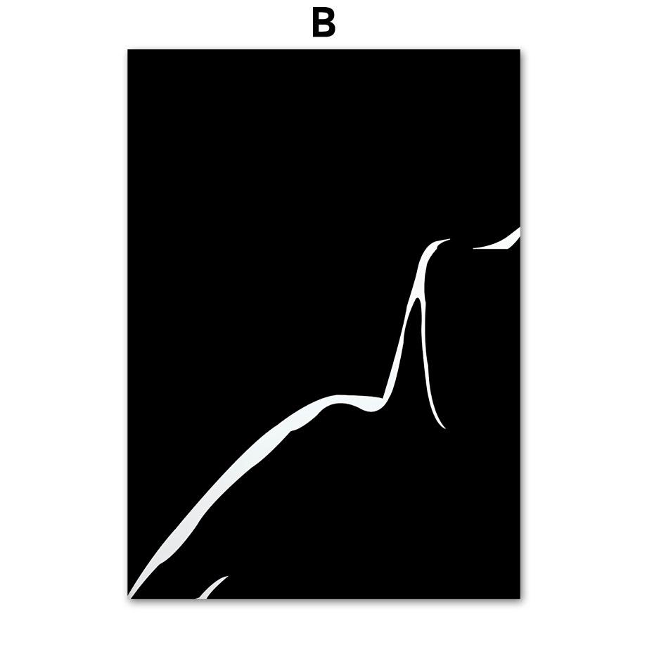 Plakát Body Art Portrét Sexy ženy Obraz na plátně Plakát Černobílý obraz na plátně Domov Pokoj Nástěnné Umělecké obrazy Bez rámu