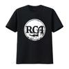 RCA Logo Unisexs T Shirt vintage Washed streetwear fashion homme designer clothes Versatile graphic Unisex Breathable Casual