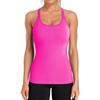 CHARMLEAKS Ribbed Workout Tank Tops for Women with Built In Bra Tight Racerback Scoop Neck Athletic Top