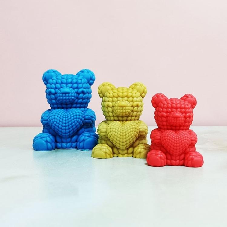 Creative Bear Silicone Candle Mold Flexible Silicone Bear Shape Mold for Easy Demolding Handcrafts and DIY Projects
