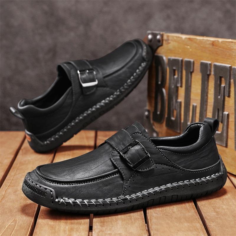 Classic Genuine Leather Men Shoes Handmade Casual Leather Shoes Men Loafers Comfortable Moccasins Men Flats Shoes