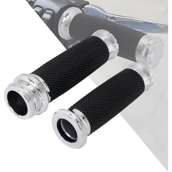 HDBUBALUS 1" Electronic Throttle Defiance Handlebar Grips 25mm Hand Grips Fit for Harley Touring Street Glide Road King Road Glide Electra Glide