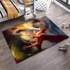 Fiery Dragon Attacking Castle with Scenic Background Fantasy Illustration Carpet Suitable for use as an anti-slip1 for1room and bedroom sofas