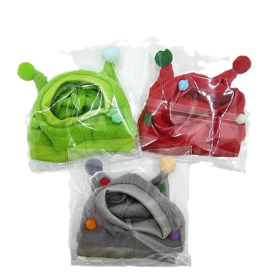 Creative Lizard Transformation Outfit Funny Horn Ball Hat Scarf Halloween Lizard Hat Clothes Climbing Pet Decoration Props