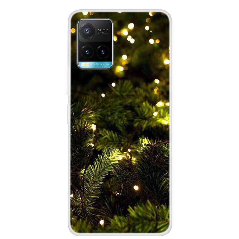 Christmas For Vivo Y21s Case TPU Soft Silicone Back Cover Case For Vivo Y21s V2110 Shockproof Coque VivoY21s Shell Cartoon Funda