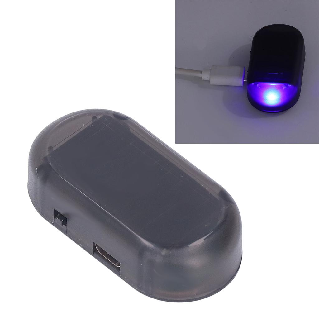 Car Solar Power Warning Light Anti Theft LED Flash Strobe Lamp USB Port for Car Van Truck SUV