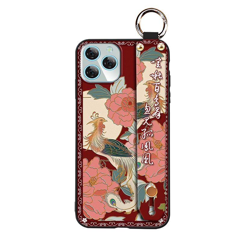 Lanyard Elderly Lady Phone Case For Blackview A95 Waterproof Phone Holder Ring Durable Wristband Kickstand Back Cover