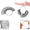 YIEPET Ring Sizing Tool, Metal Mandrel Measuring Rod Ring Mandrel Aluminum with Finger Sizing Steel Ring Sizing Meter Size Rubber Jewelry Hammer