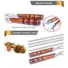 Aufbewahrungstasche, 5-teiliges Set, Barbecue-Camping-Werkzeug, Edelstahl, Fleisch, Grillgabel, Kochen im Freien