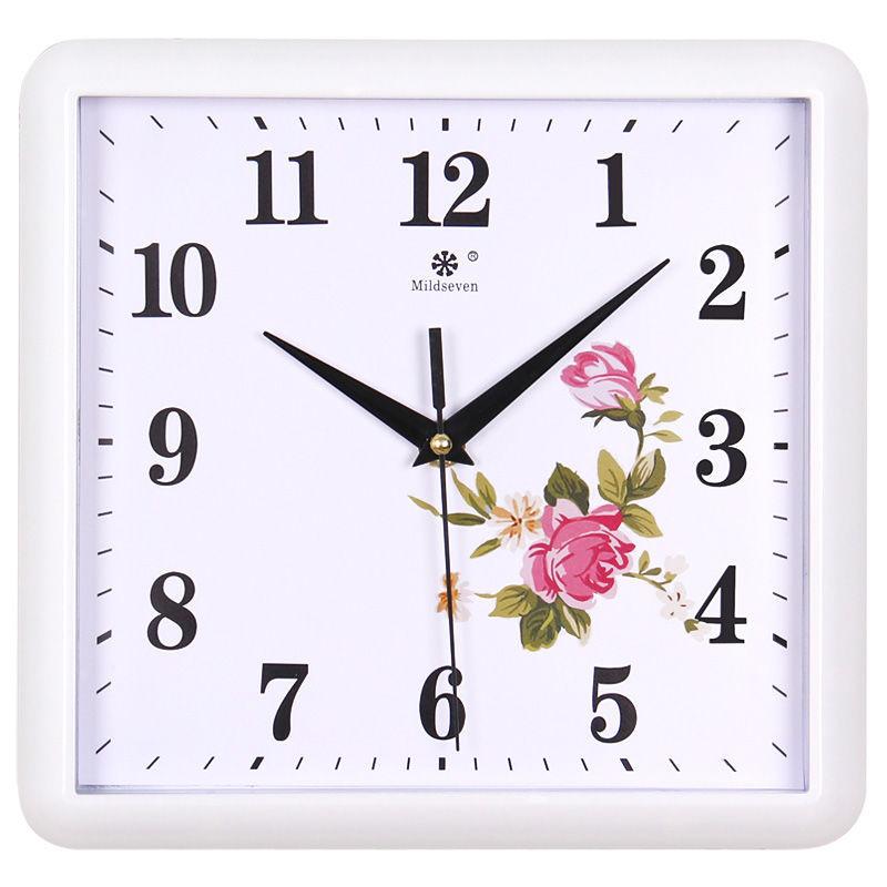 Study Small Wall Clock Simple Creative Clock Square Electronic Quartz Clock Home Silent Office Clock Wall Mounted