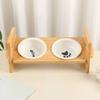 Elevated Cat Bowl Stand Comfortable Feeding Position Adjustable Height Anti-spill for Healthy Eating Habits