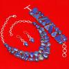 Natural Lazuli-Lapis s Gemstone Jewelry Necklace Set 16-18''
