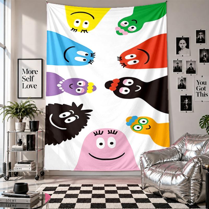 Wall TapestryBarbapapa Art Hanging Cloth Decorative Background Cover for Room Decoration