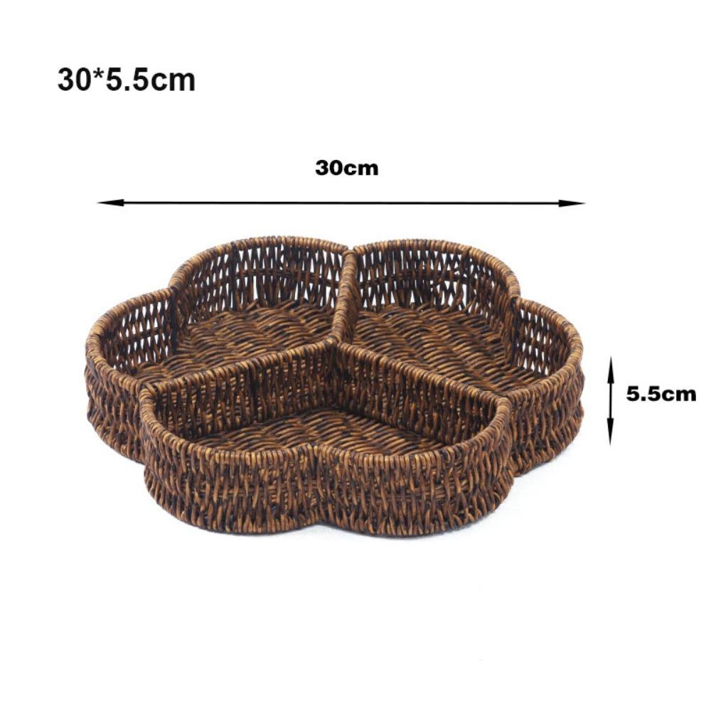 Hardness Rattan Wicker Woven Serving Baskets Handwoven Khaki Restaurant Serving Tabletop Display 10 Styles Rattan Basket
