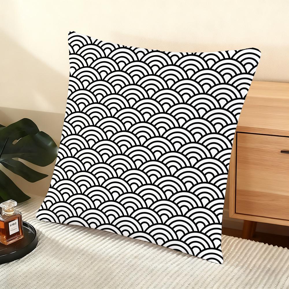 JAPANESE Style Cushion Cover Soft Short Plush Pillow Cover Smooth Cozy Texture Aesthetic Cushion Case Home Decor