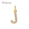 18K Gold Plated Copper A-Z Alphabet Charms For DIY Women's Necklace Jewelry Making Supplies,Fashion Inlay Zircon Letter Pendants
