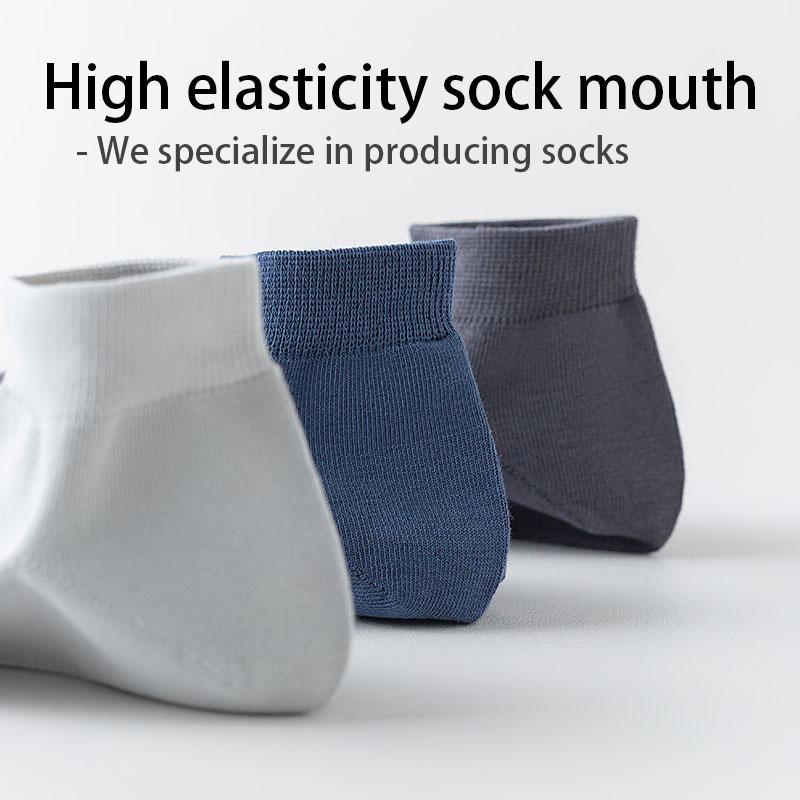 6Pairs High Quality Men Socks Combed Cotton Short Breathable Odor Proof and Antibacterial Business Spring Summer for Male Sock