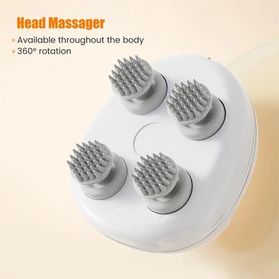 Wireless Scalp Head Massager Electric Relax Body Massage Deep Tissue Hair Scalp Massage Vibrating Cat Pet Head Massage Device