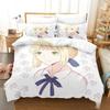 Anime Todays Menu for the Emiya Family Saber Bedding Set,Duvet Cover Bed Set Quilt Cover,King Queen Twin Size Boys Girls Adults Tool