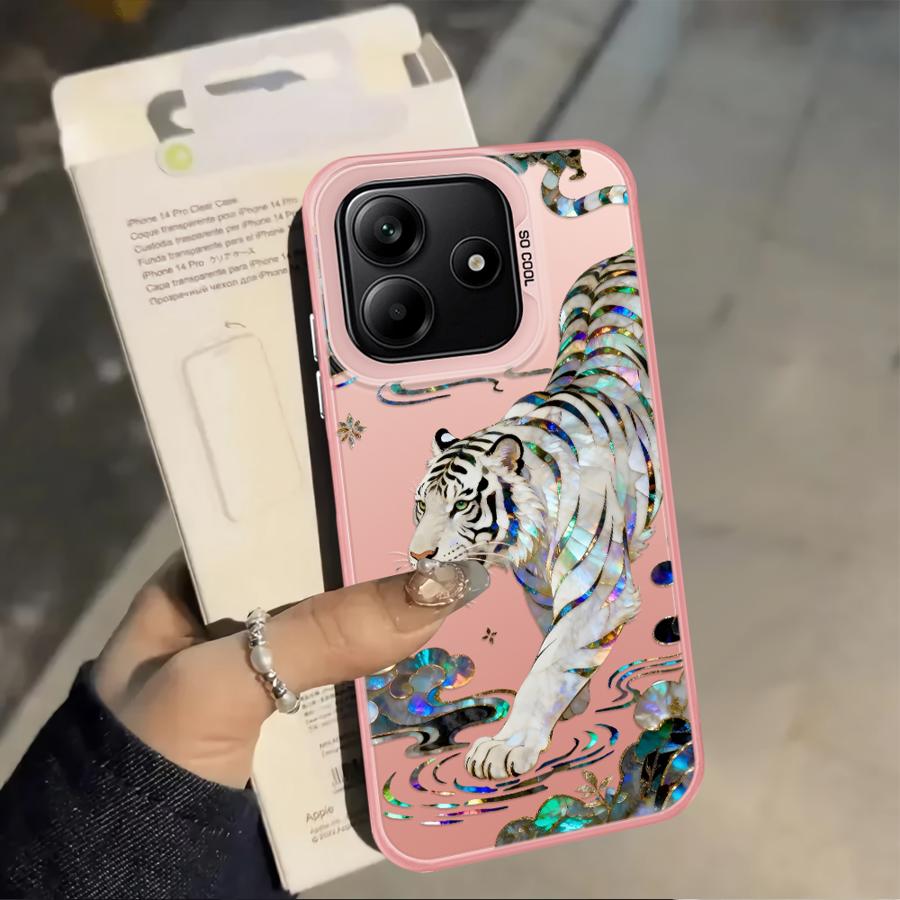 Creative Tiger Dragon Back Phone Cover Case for Xiaomi Redmi 9T Note 9 10 A5 12C A1 A2 Plus K60 9C 13C 10C 14C