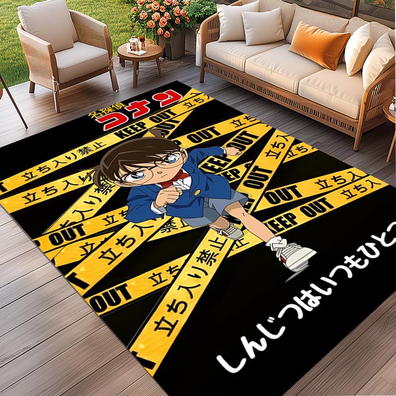 Detective Conan Print Rug, Washable Floor Carpet, For Entryway Dorm Laundry Room Office Study, Home Decor Birthday Christmas Gift