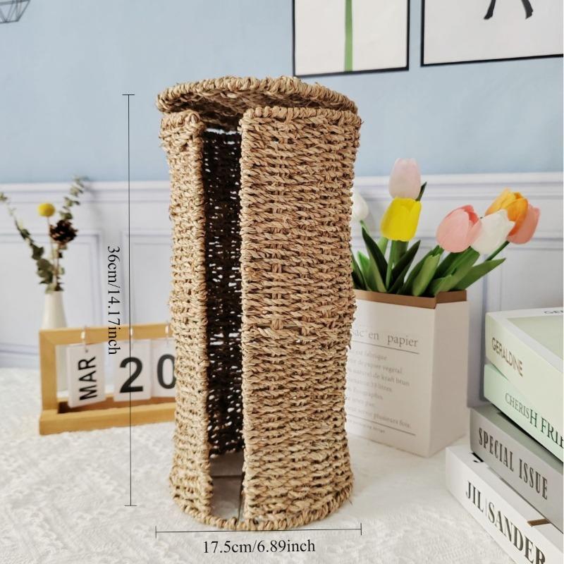 1PCS Handmade Seagrass Bathroom Storage Basket Kitchen Bath Organizer for Indoor Use Natural Seagrass Basket Bathroom Storage