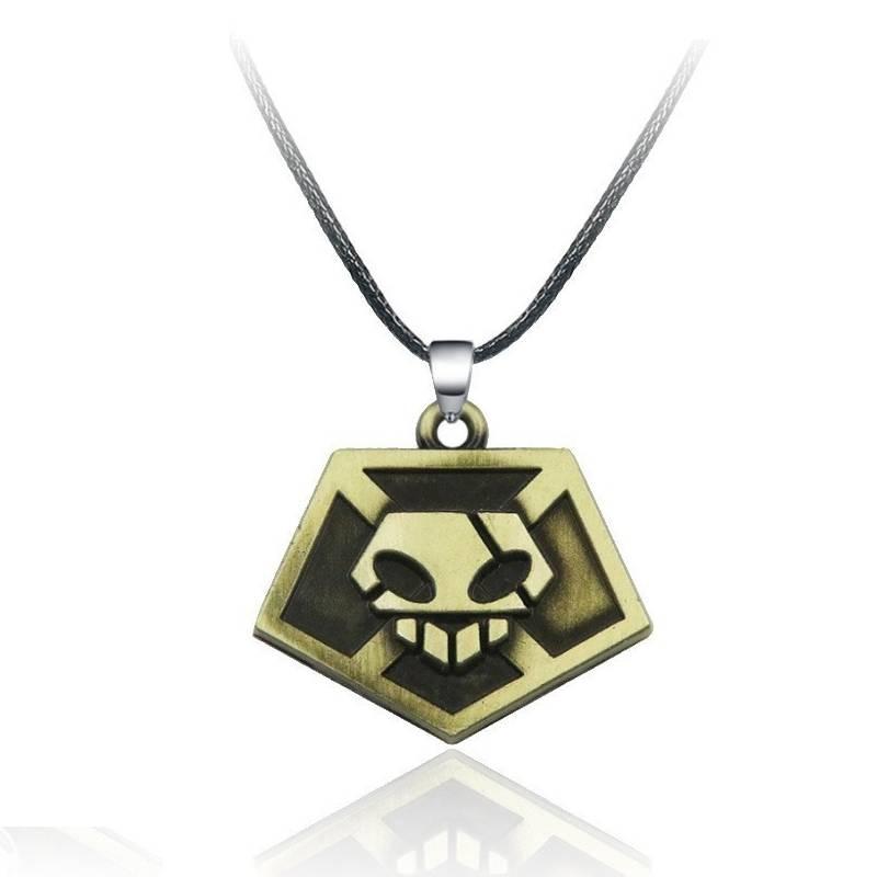 Bleach Kurosaki Ichigo Bull Head Skull Mask Flame Metal Pendant Necklace For Fans