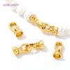 18K Gold Plated Pearl Clasp Fastener Brass Connector Clasps,Clasps For Jewelry Making,DIY Bracelet Jewelry Making Accessories