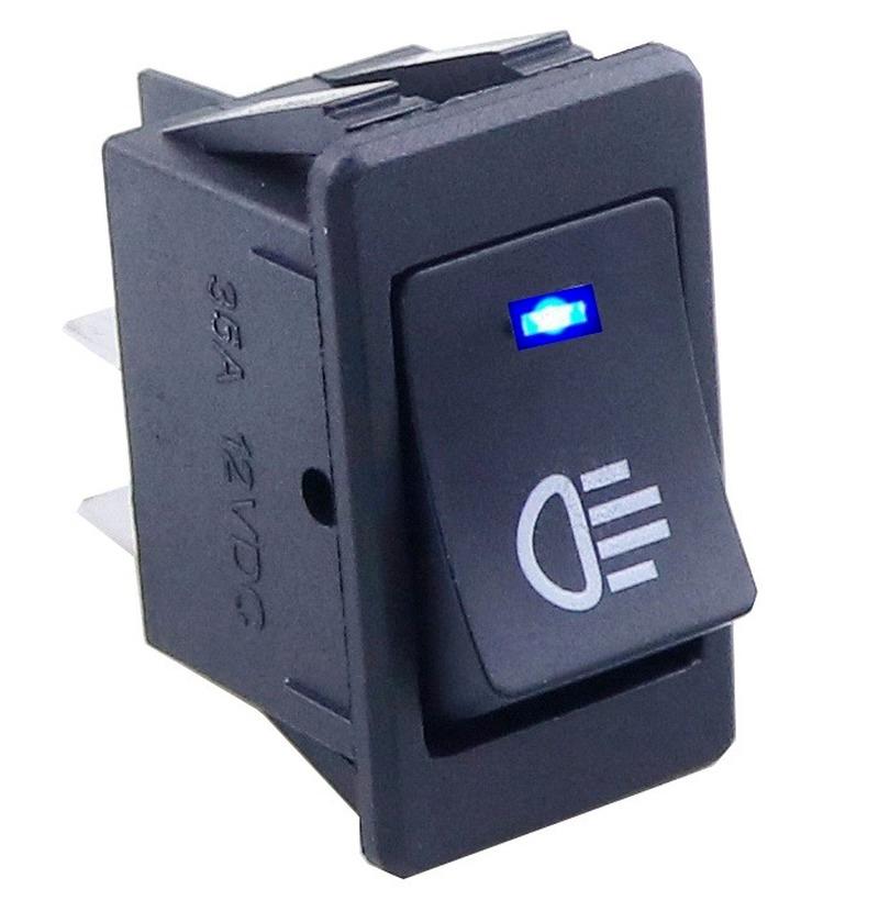 LED Car Fog Light Switch Modified Switch Rocker Boat Headlight Switch 2pcs ASW-17D 12V 35A